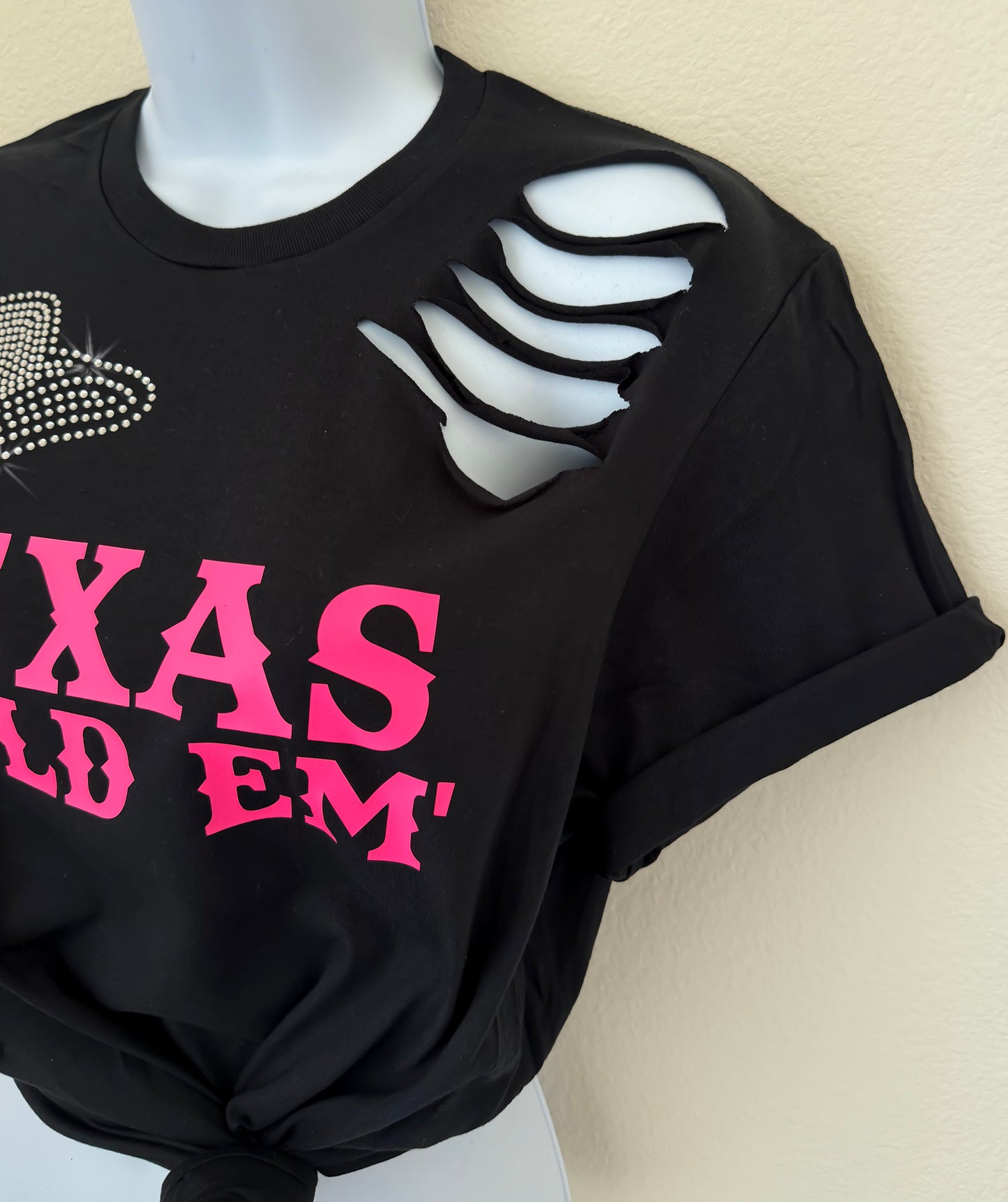 Texas Hold Em' Shirt with Rhinestones