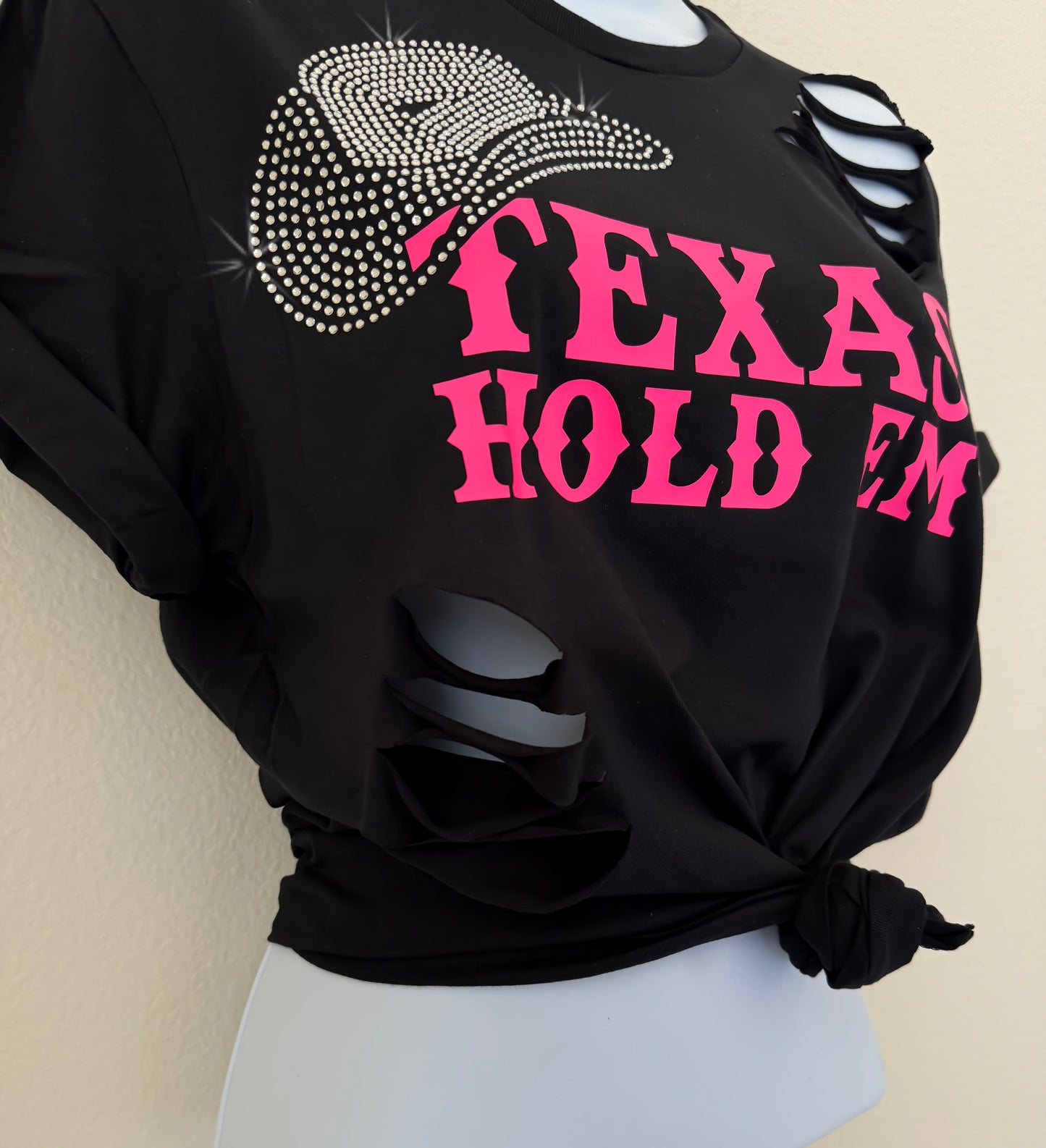 Texas Hold Em' Shirt with Rhinestones