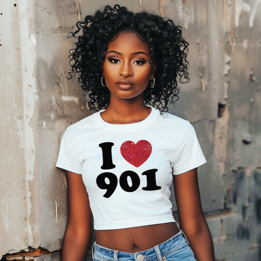 I heart 901 Cropped T-Shirt