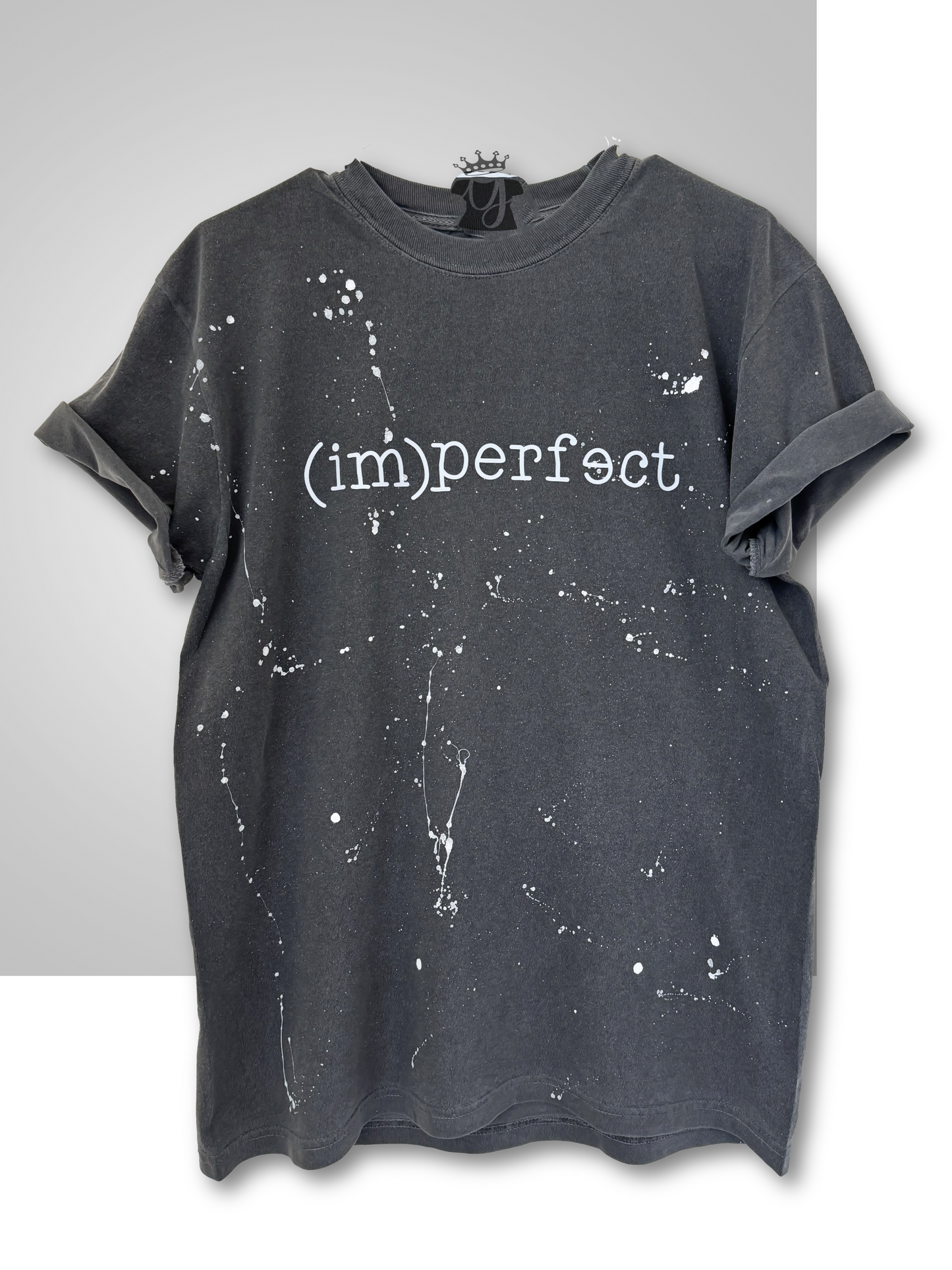 Imperfect Gray Paint Splatter T-Shirt