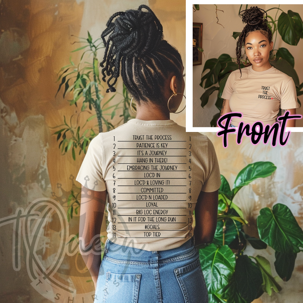 Loc Length Check Shirt, Locs Shirt, Loc Journey Shirt, Trust the Process, Loc Goals Shirt