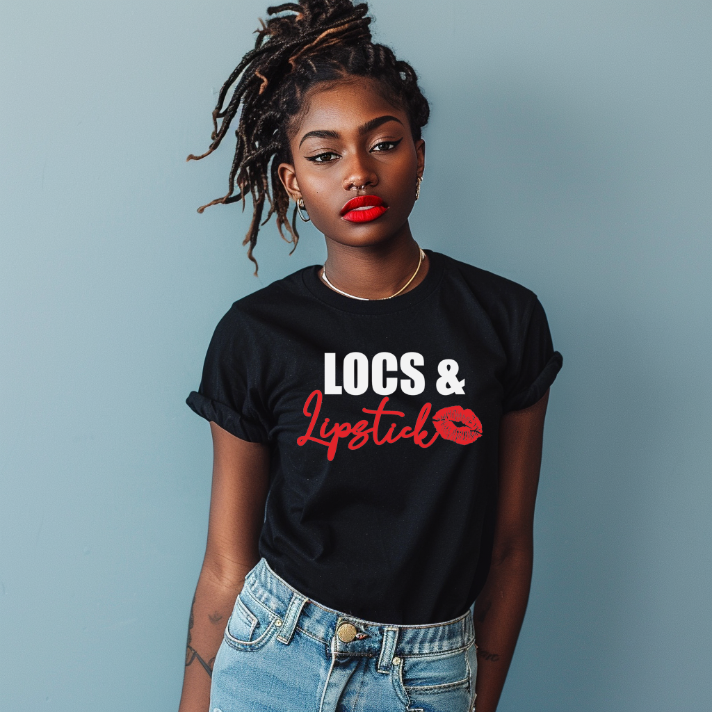 Locs And Lipstick Tee