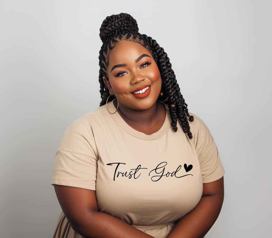 Trust God T-Shirt Tan Shirt